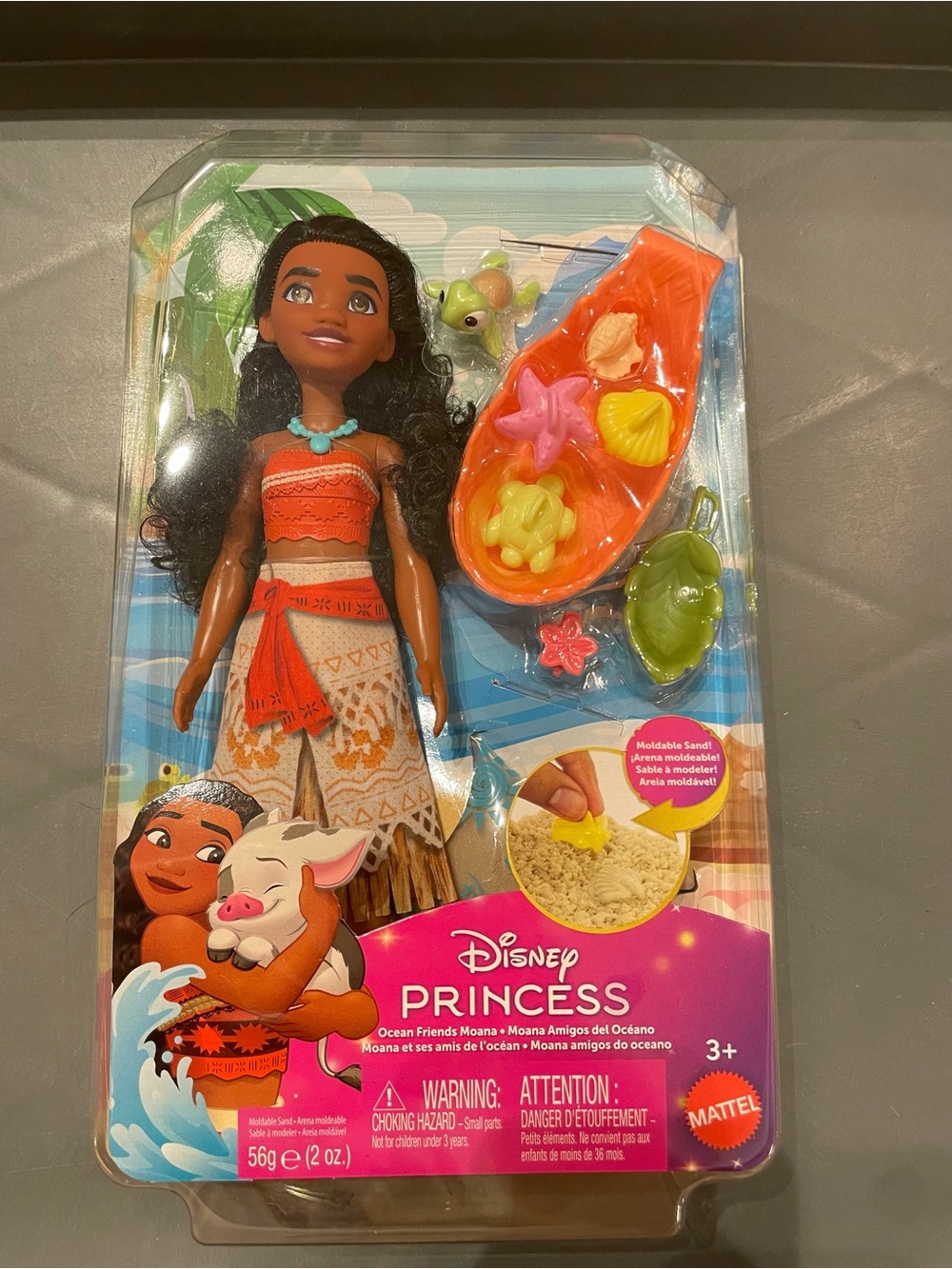 Disney Princess Ocean Friends Moana Doll with Moldable Sand Toy New with Tag New